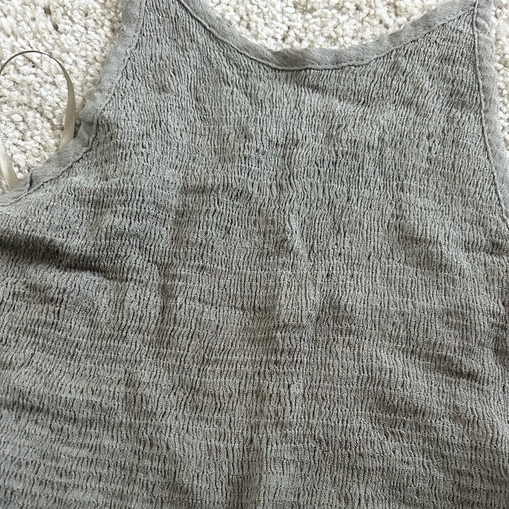 Green Ribbed Crop Top - Picture 2 of 4